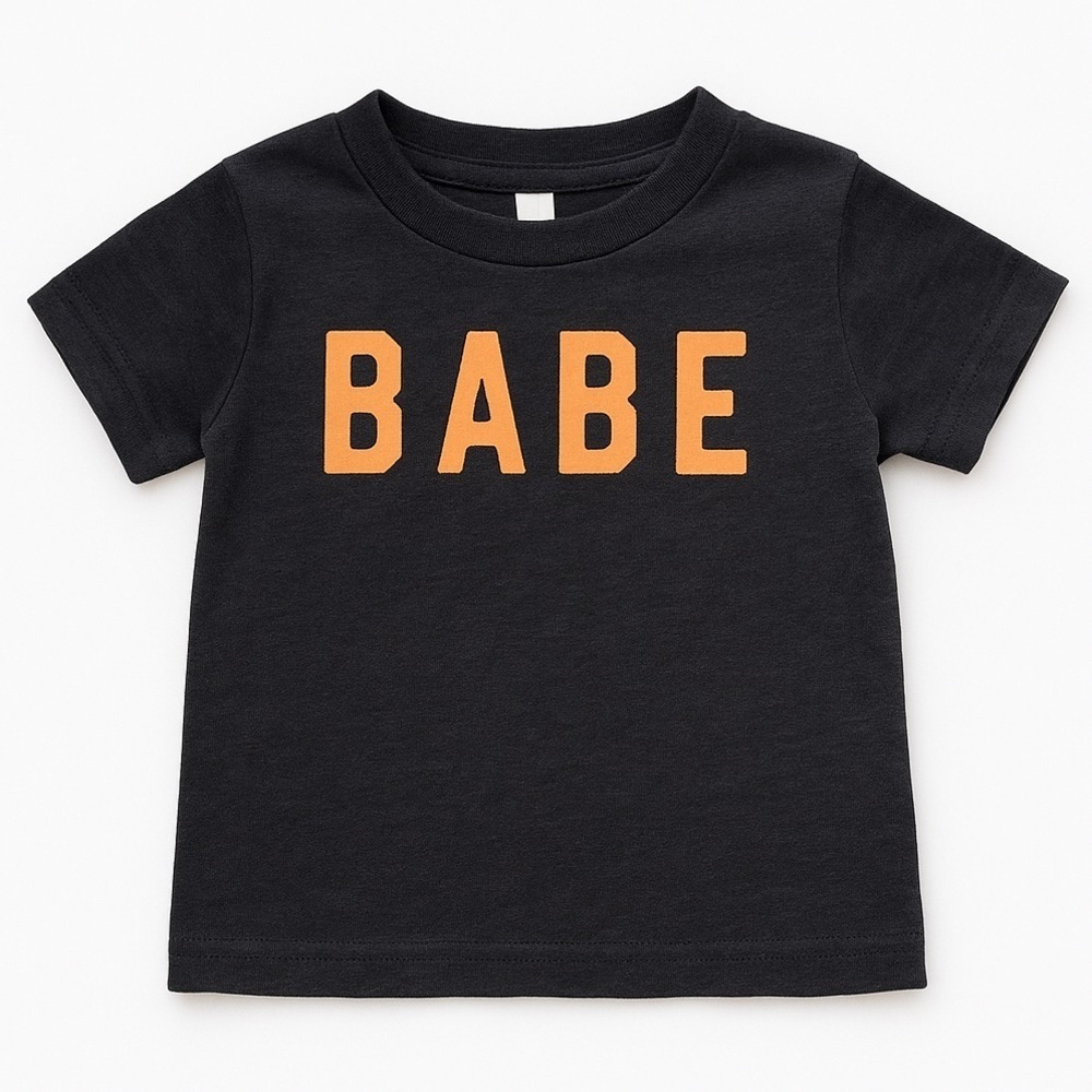 Charcoal Gray Short Sleeve Babe T-Shirt